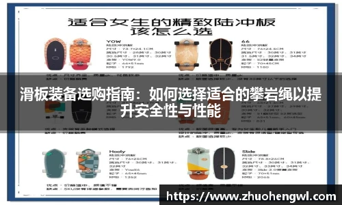 滑板装备选购指南：如何选择适合的攀岩绳以提升安全性与性能